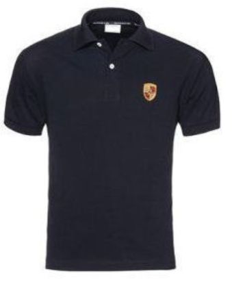 Picture of Men's Porsche Crest Polo Shirt in Black